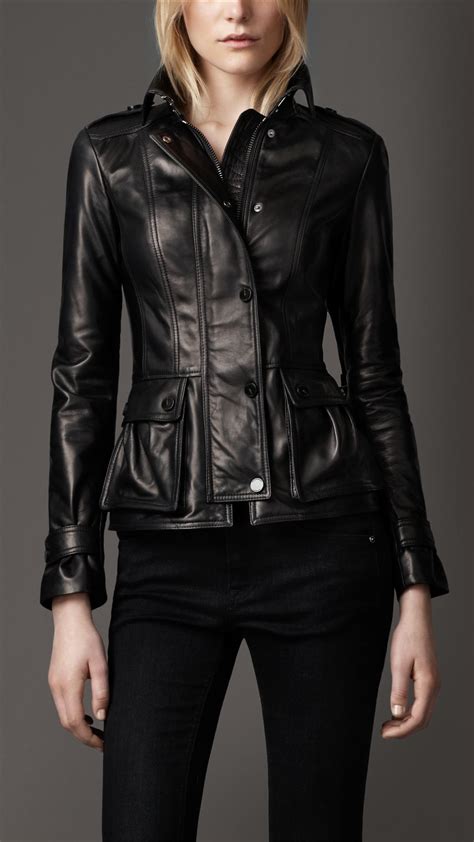 burberry leather jacket|Burberry leather jacket ladies.